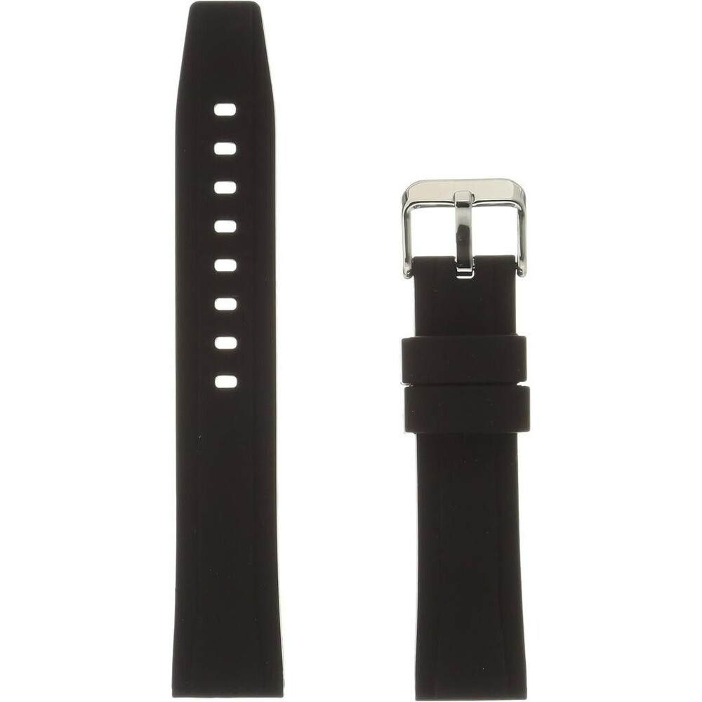 Hadley Roma 24 mm Black & Yellow Genuine Silicone Diver Watch Band Strap MS3345